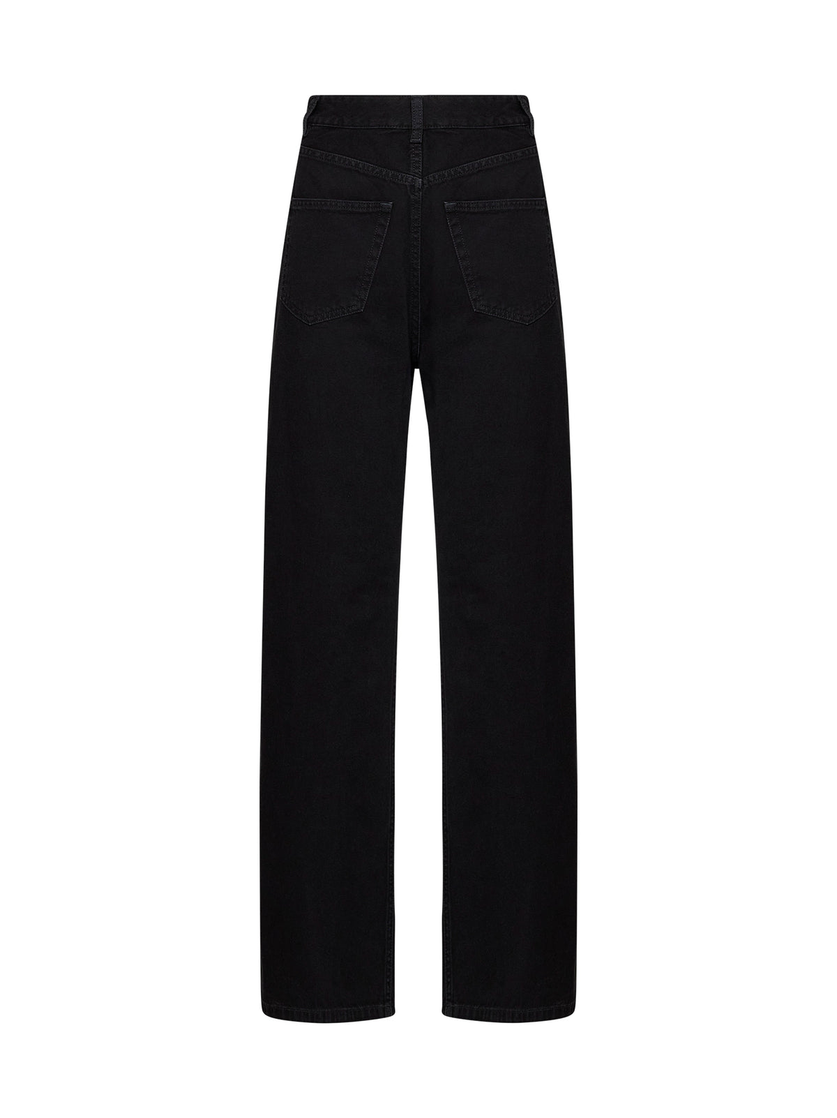 Jeans ampi effetto rovesciato in denim nero