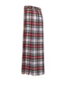 Tartan wool-blend pleated midi skirt