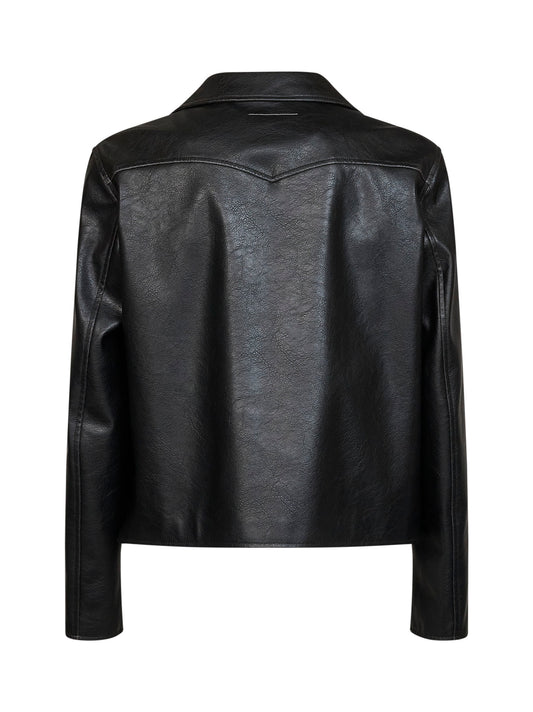 Black faux leather jacket