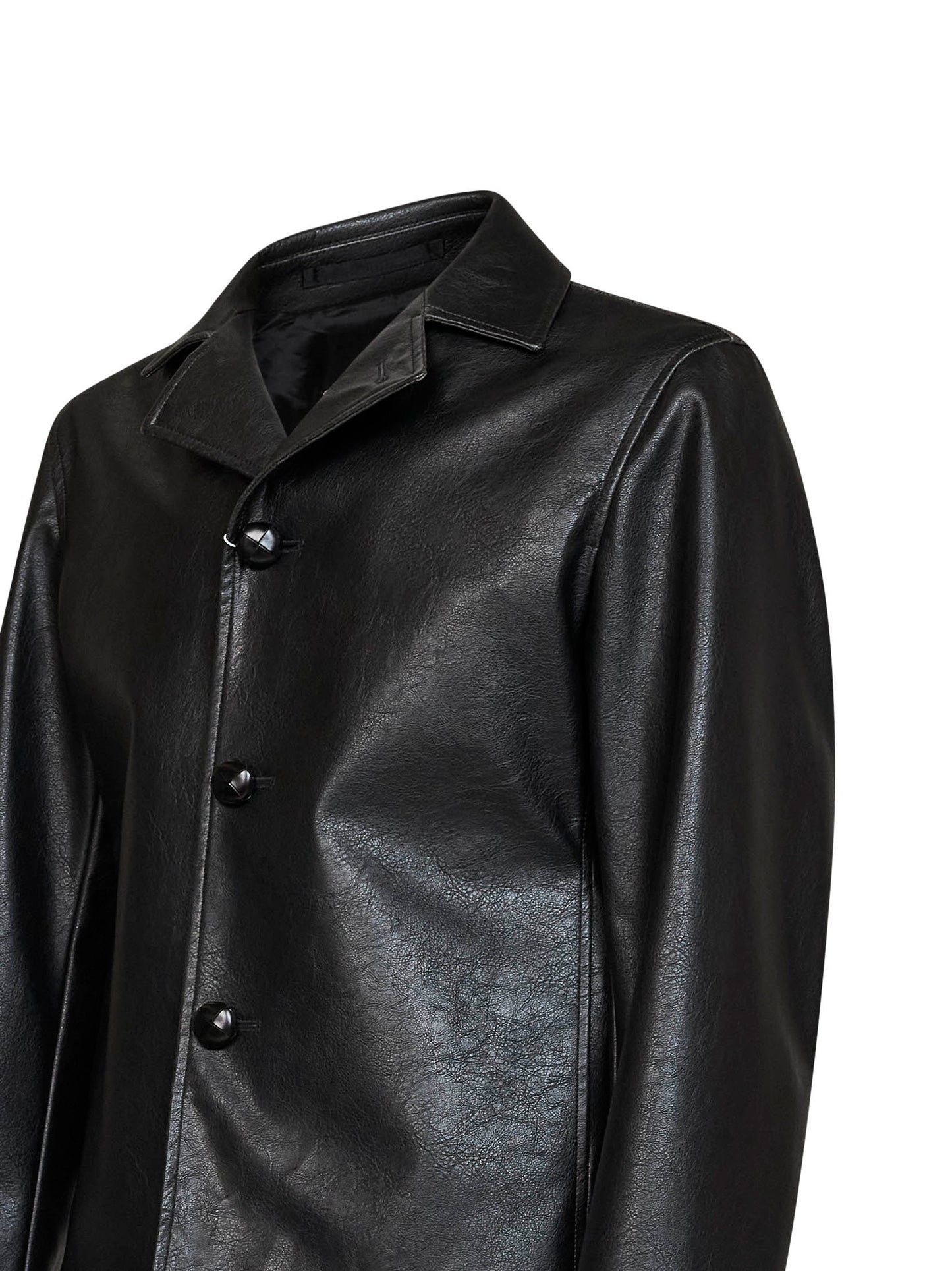 Black faux leather jacket
