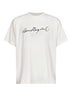 T-shirt in jersey sovratinto bianco con stampa