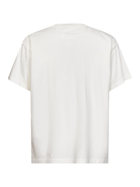 T-shirt in jersey sovratinto bianco con stampa