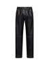 Pantaloni cinque tasche in ecopelle nera