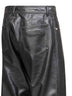 Pantaloni cinque tasche in ecopelle nera