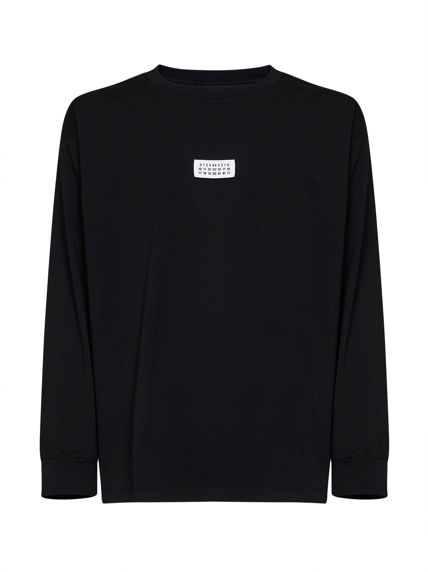 Black cotton Numeric long-sleeved T-shirt
