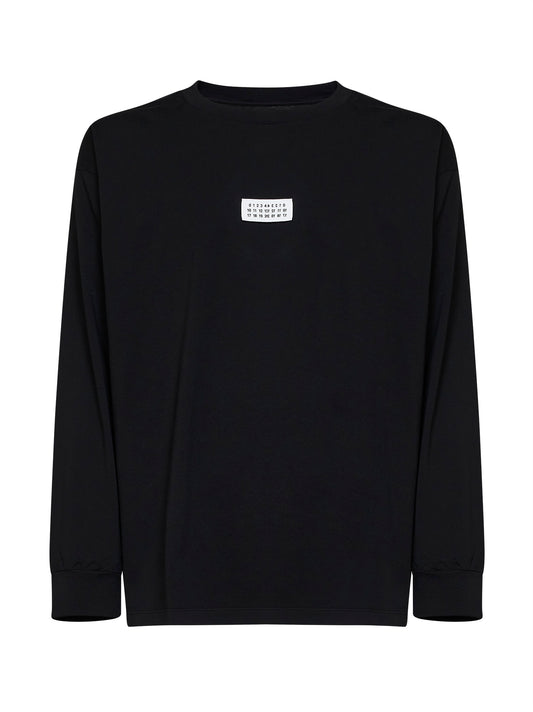 Black cotton Numeric long-sleeved T-shirt