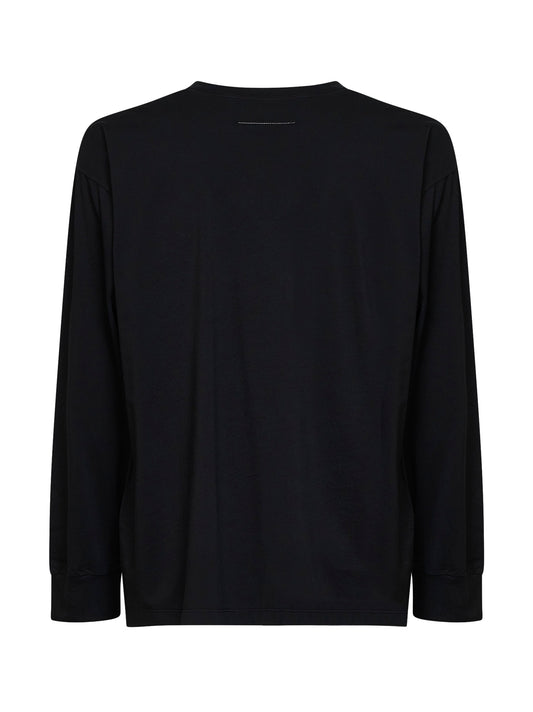 Black cotton Numeric long-sleeved T-shirt