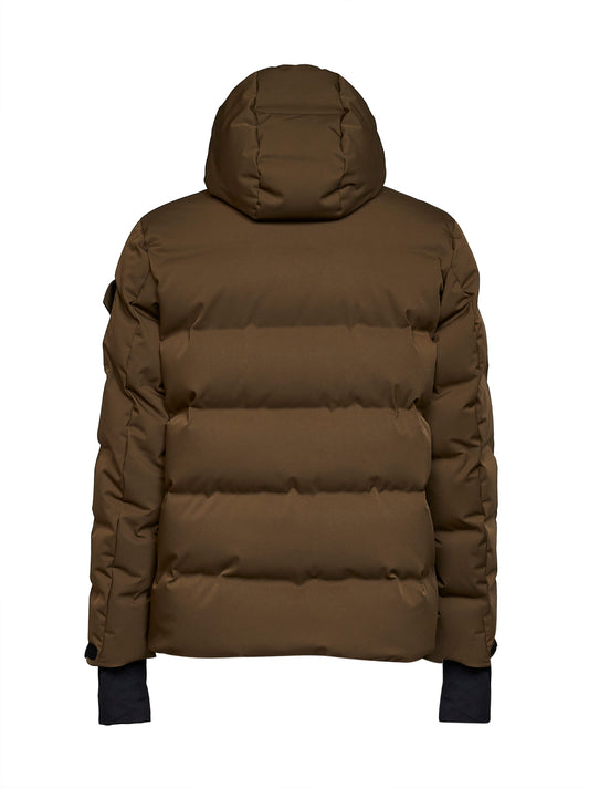 Green Montgetech hooded insulated ski jacket