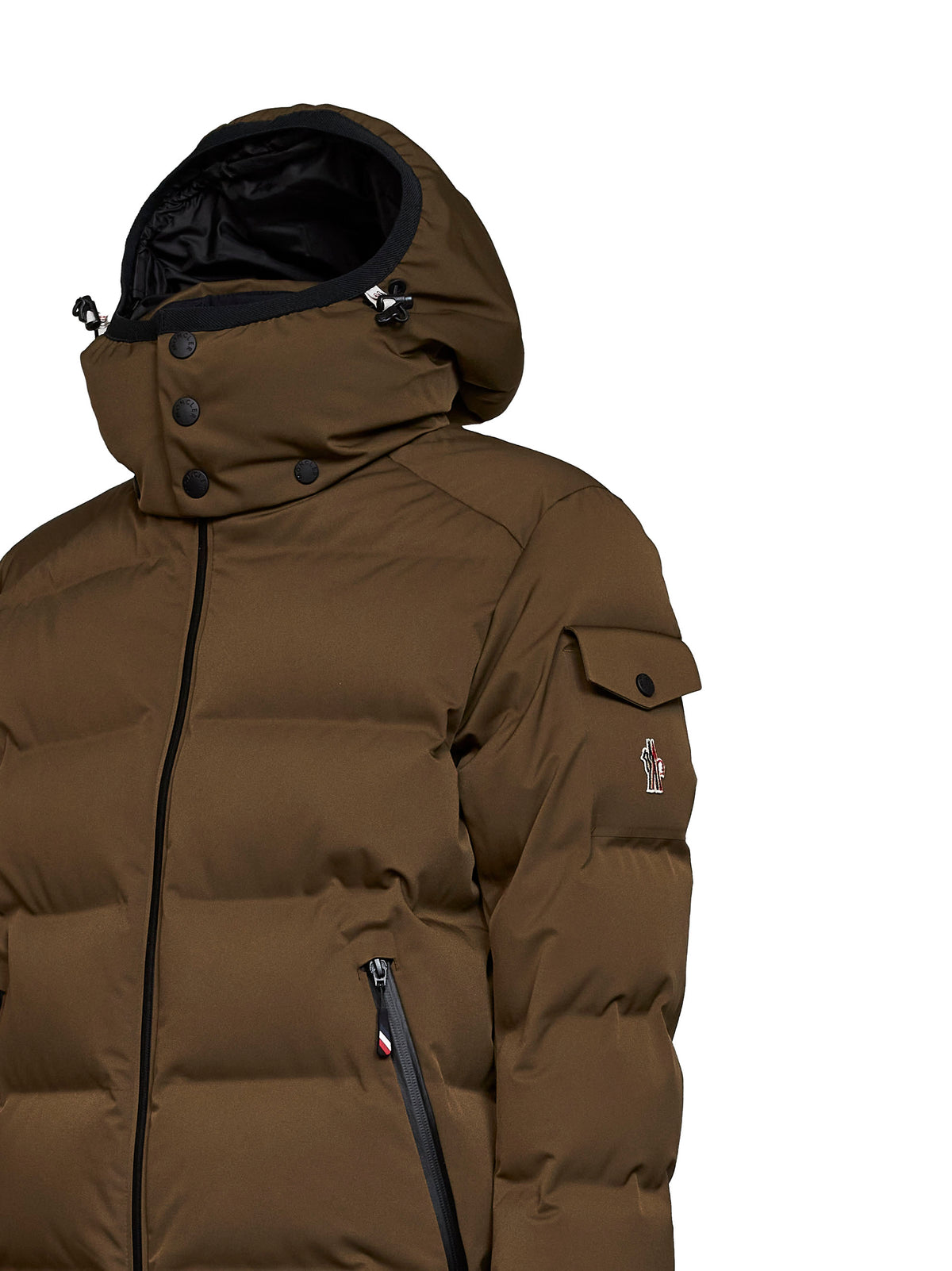 Green Montgetech hooded insulated ski jacket