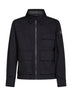 Black cotton twill overshirt