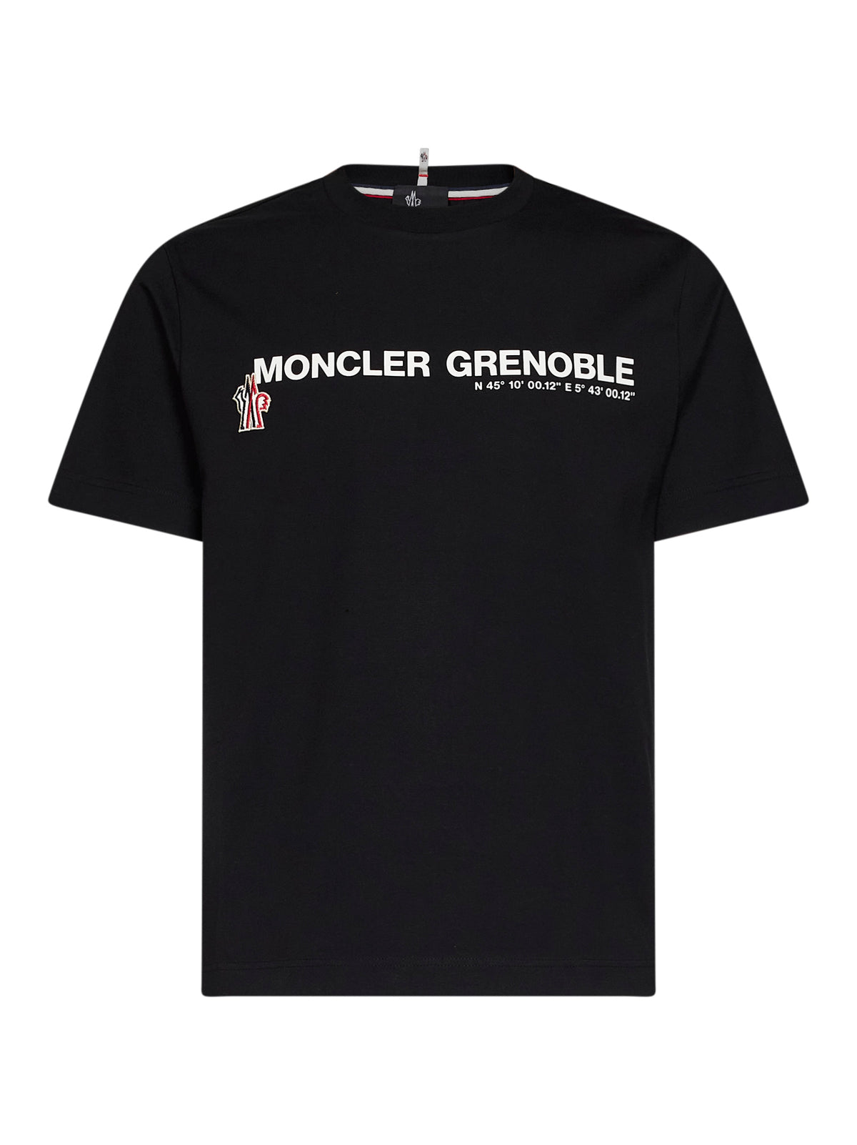 Black stretch cotton jersey logo T-shirt