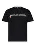 Black stretch cotton jersey logo T-shirt