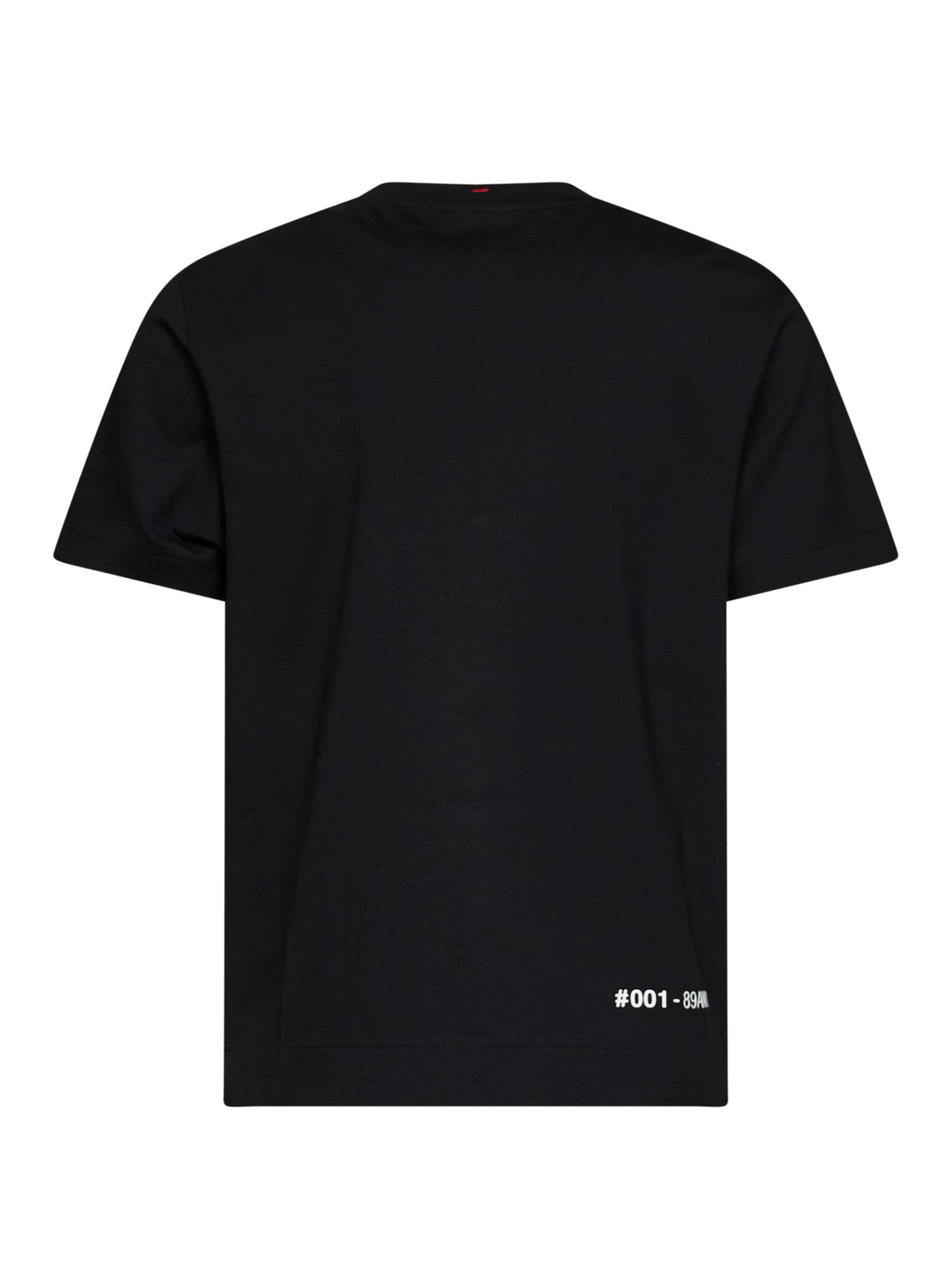 Black stretch cotton jersey logo T-shirt