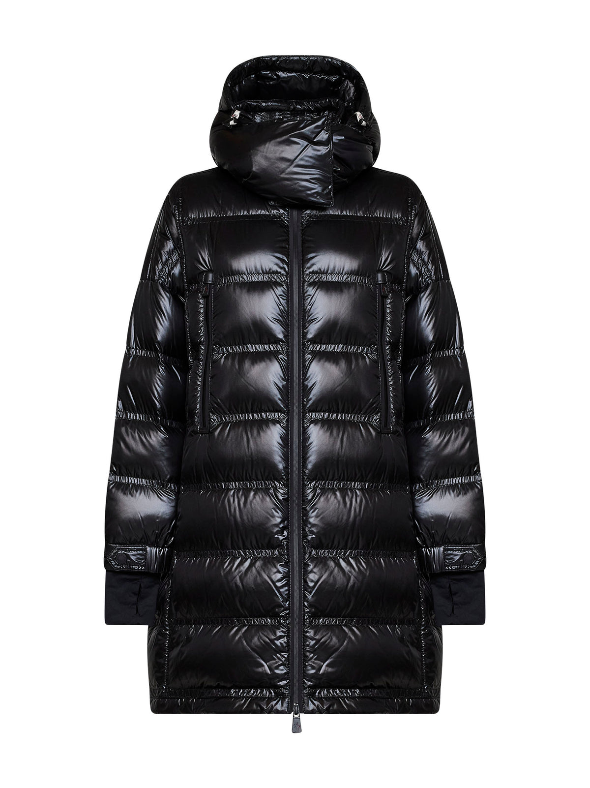 Black Rochelairs long hooded down jacket