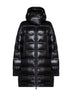 Black Rochelairs long hooded down jacket