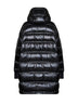 Black Rochelairs long hooded down jacket