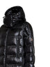 Black Rochelairs long hooded down jacket