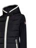 Felpa imbottita con zip e cappuccio nera