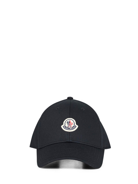 Cappello da baseball in gabardine di cotone nero