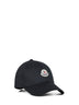 Cappello da baseball in gabardine di cotone nero