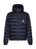 Piumino corto con cappuccio Verith blu
