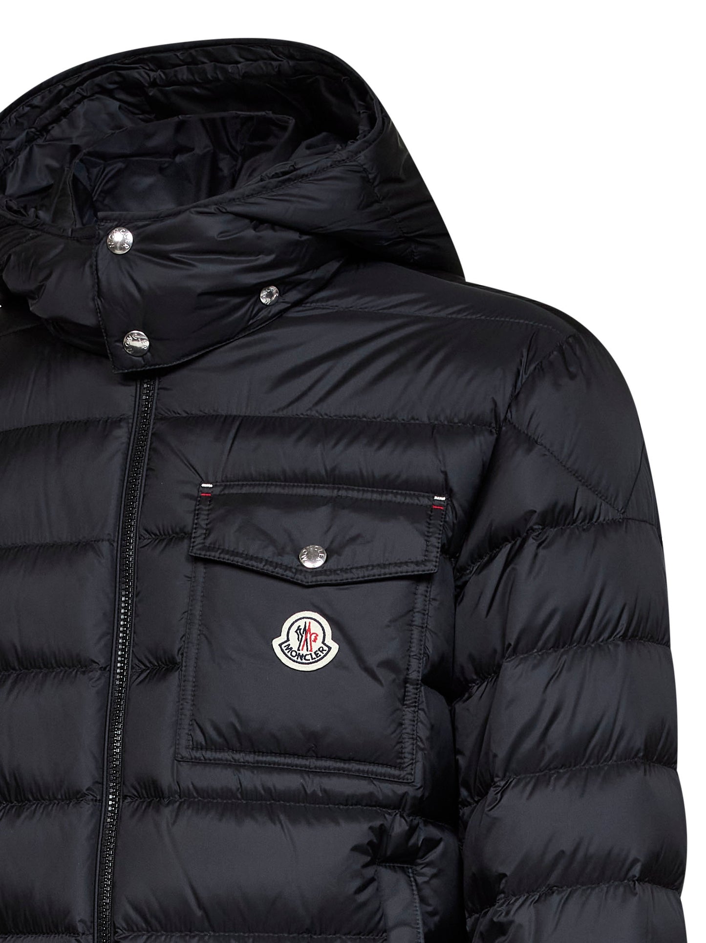Black Verith short hooded down jacket