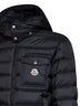 Black Verith short hooded down jacket