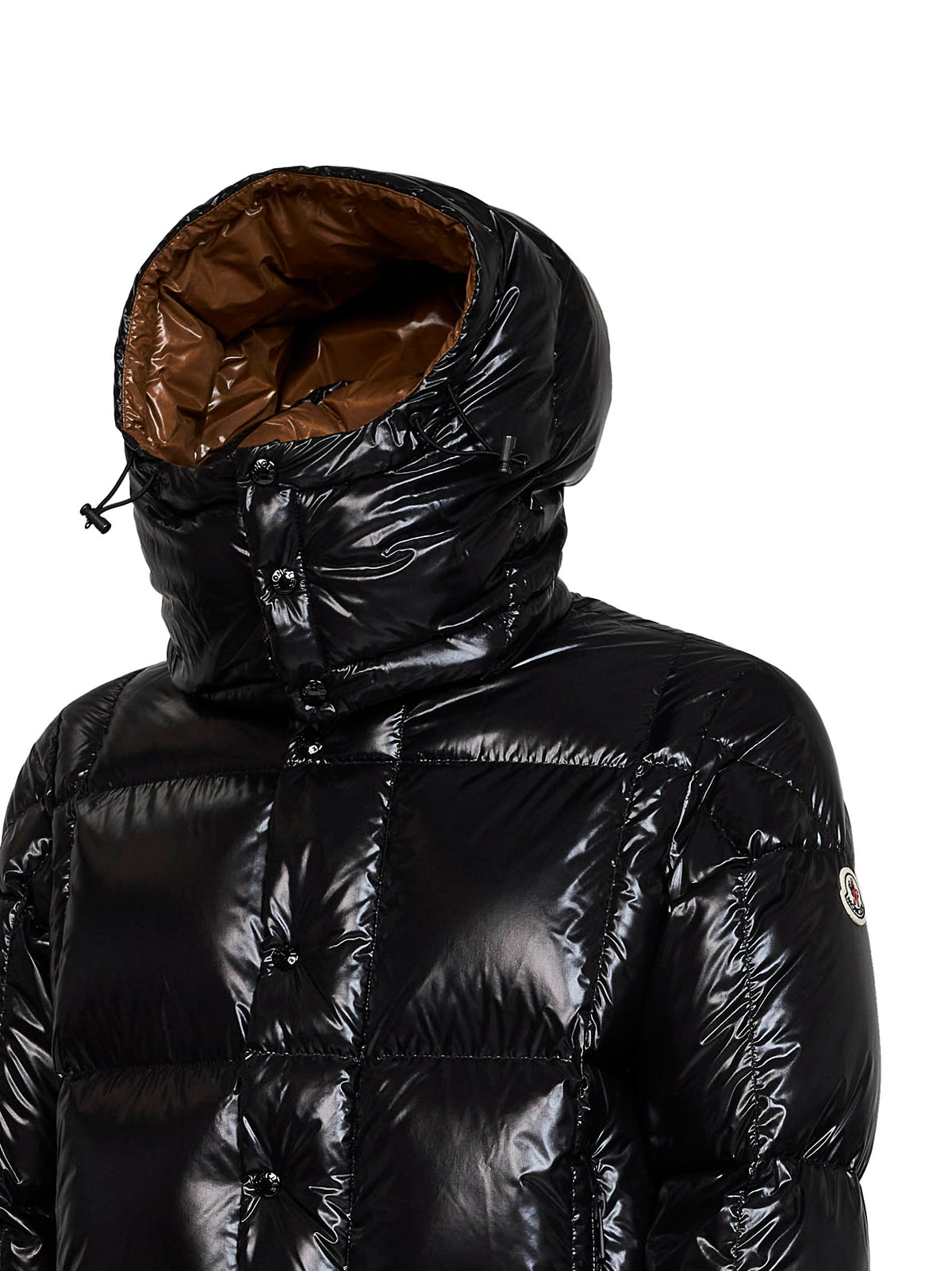 Black Parana short hooded down jacket