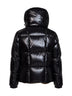 Black Parana short hooded down jacket