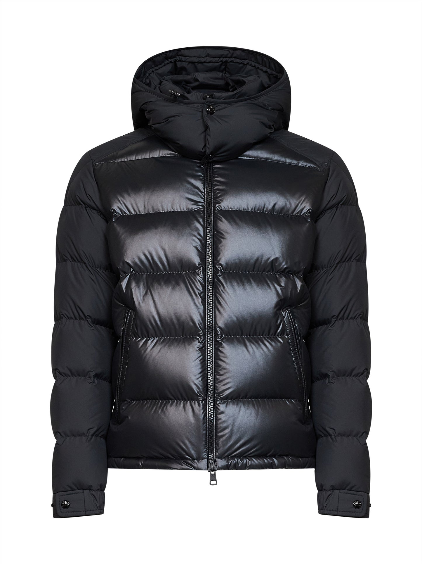 Piumino corto con cappuccio Moncler Maya nero