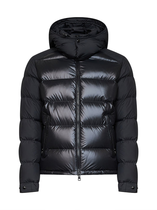 Piumino corto con cappuccio Moncler Maya nero