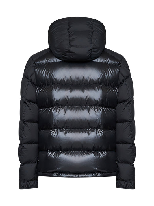 Piumino corto con cappuccio Moncler Maya nero