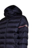 Blue Ravenlock short hooded down jacket