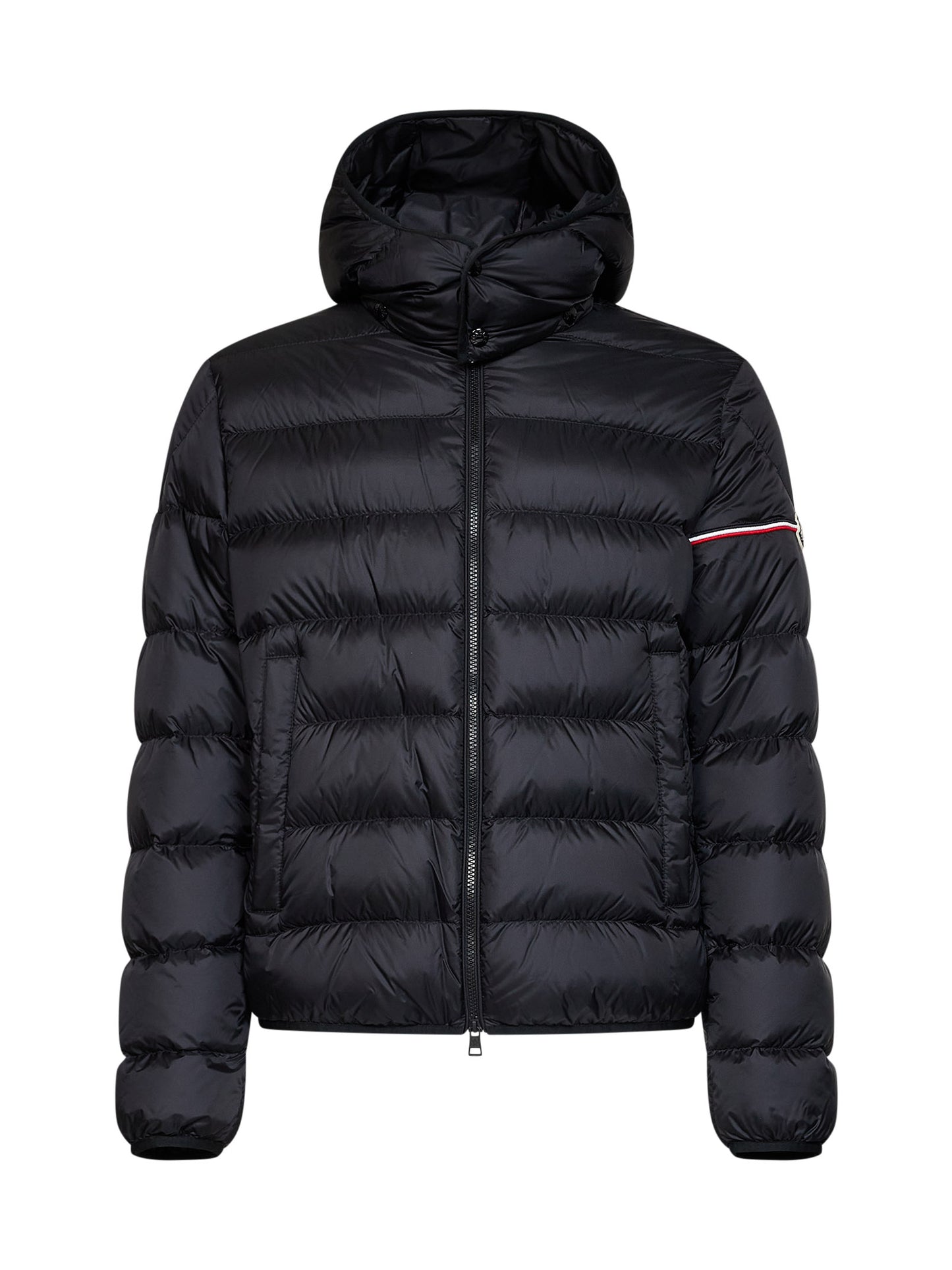 Black Ravenlock short hooded down jacket