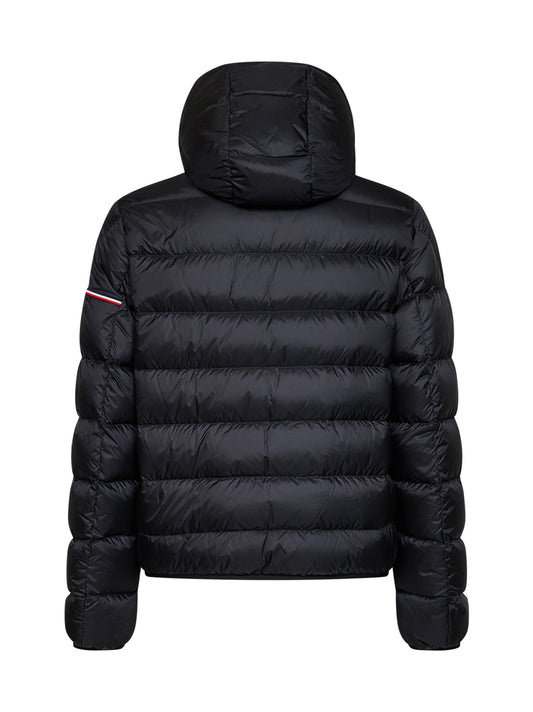 Black Ravenlock short hooded down jacket