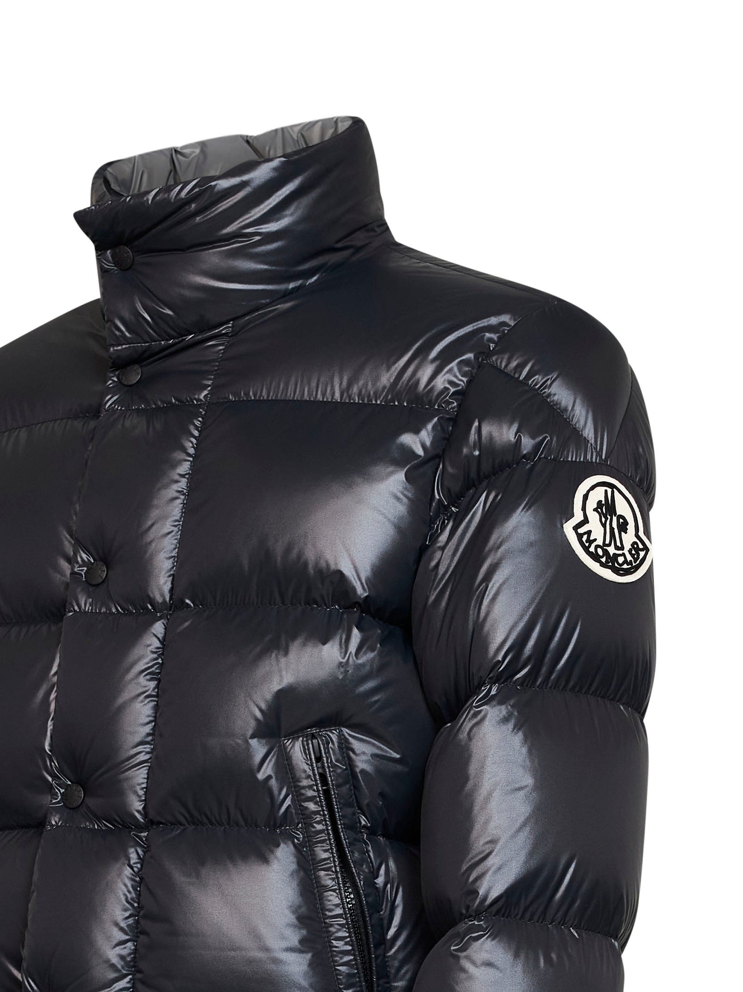 Black Brendola cropped puffer jacket <BR/>