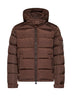 Brown Moncler Maya matte short hooded down jacket