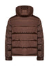 Brown Moncler Maya matte short hooded down jacket