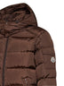 Brown Moncler Maya matte short hooded down jacket