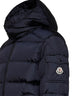Blue Moncler Maya matte short hooded down jacket