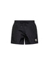 Black nylon technique swim shorts with logo patch