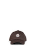 Berretto da baseball in gabardine di cotone marrone