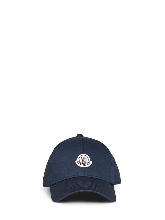 Berretto da baseball in gabardine di cotone blu navy