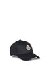 Black cotton gabardine baseball cap<BR/>