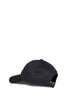 Black cotton gabardine baseball cap<BR/>