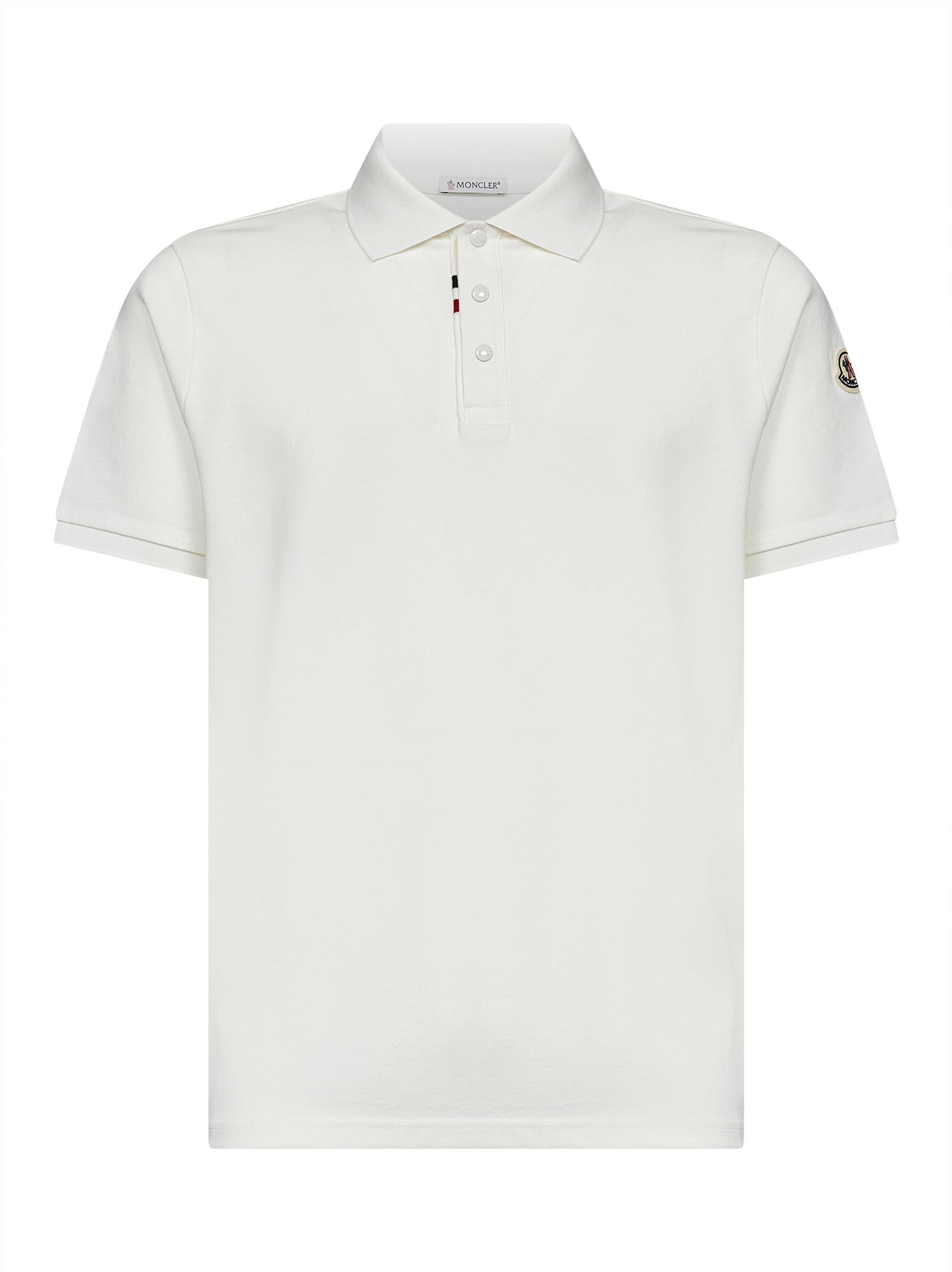 Polo in piquet di cotone naturale con logo
