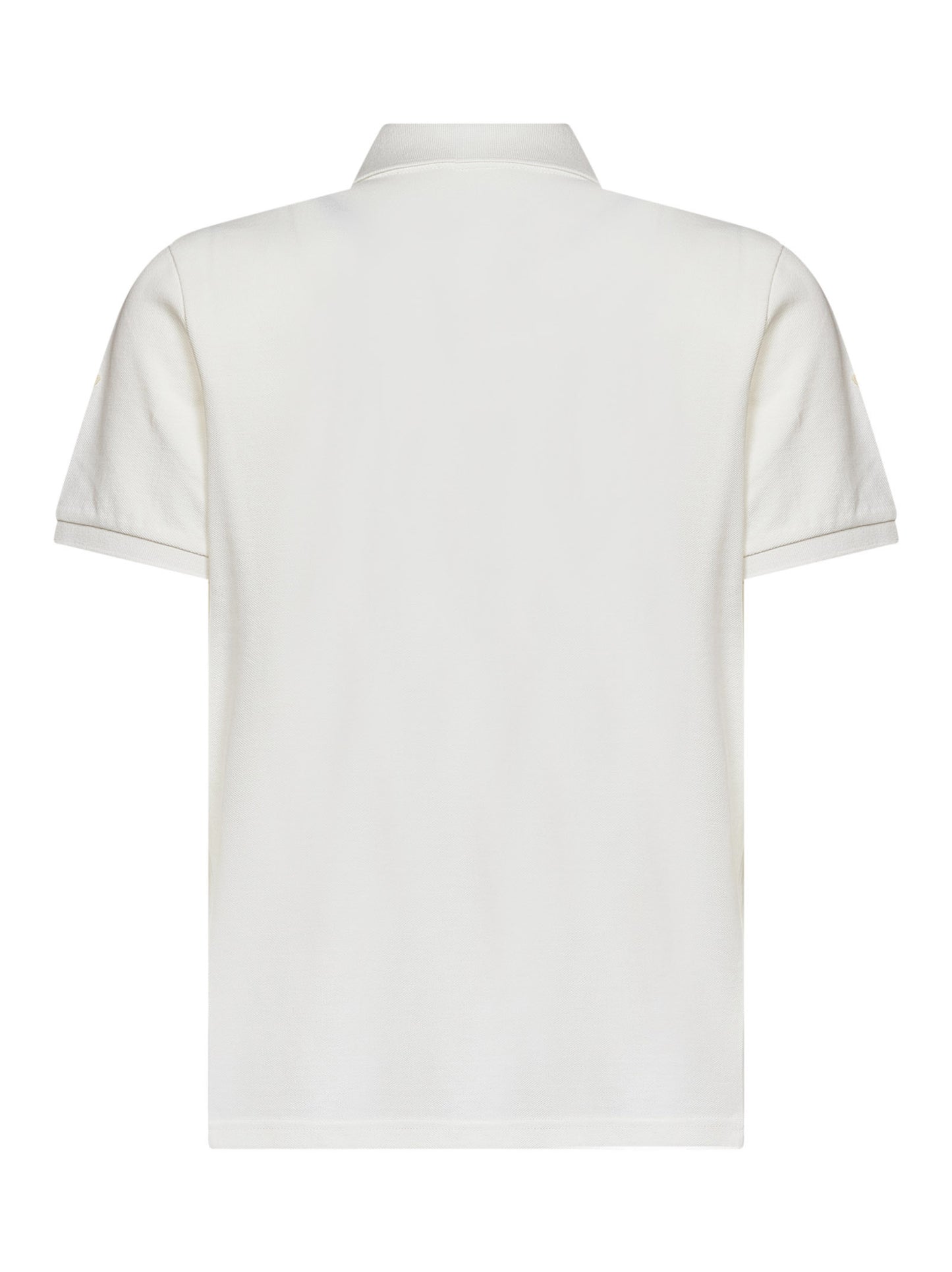 Polo in piquet di cotone naturale con logo