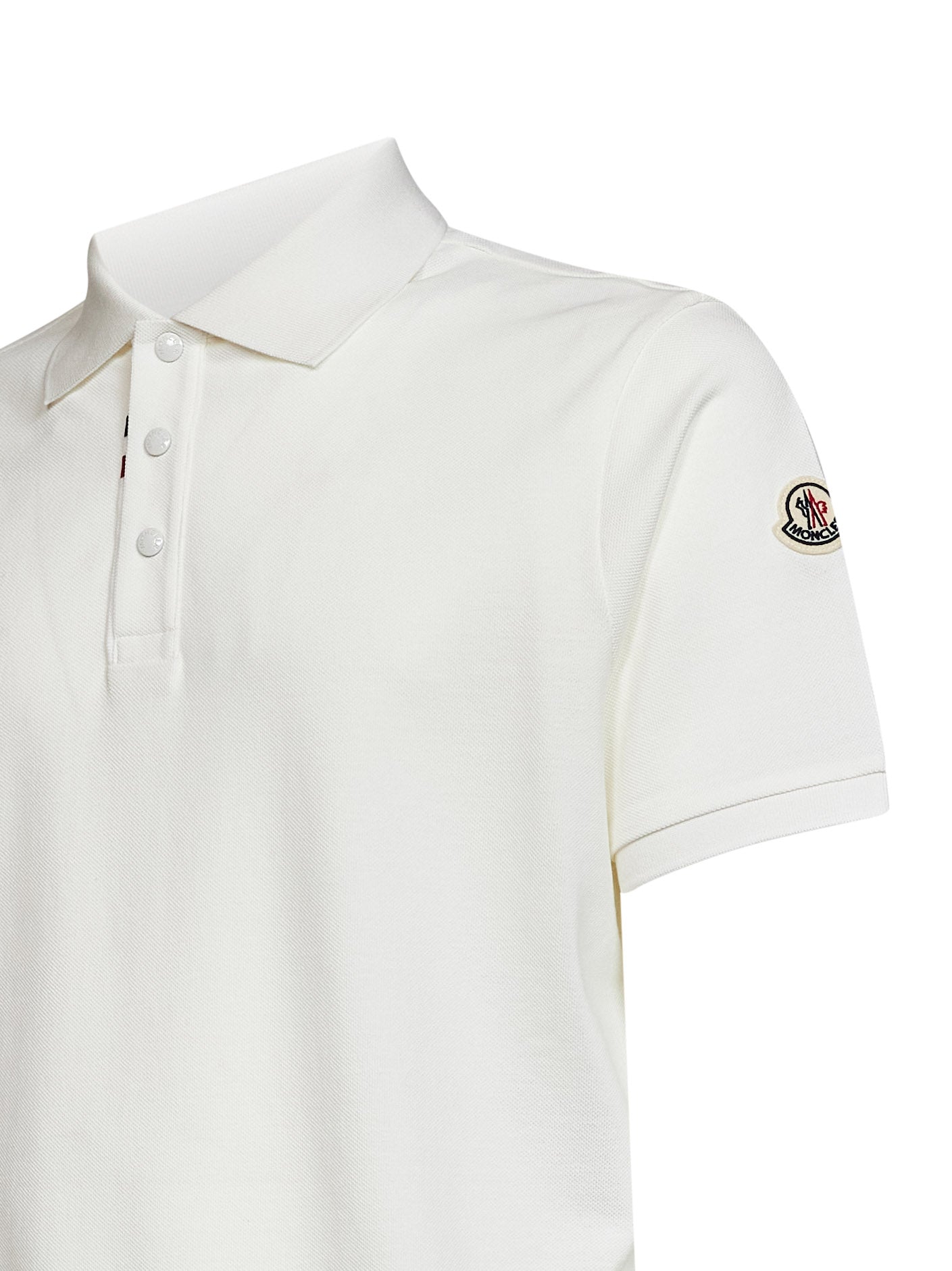 Polo in piquet di cotone naturale con logo