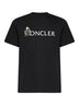 Black cotton jersey T-shirt with logo