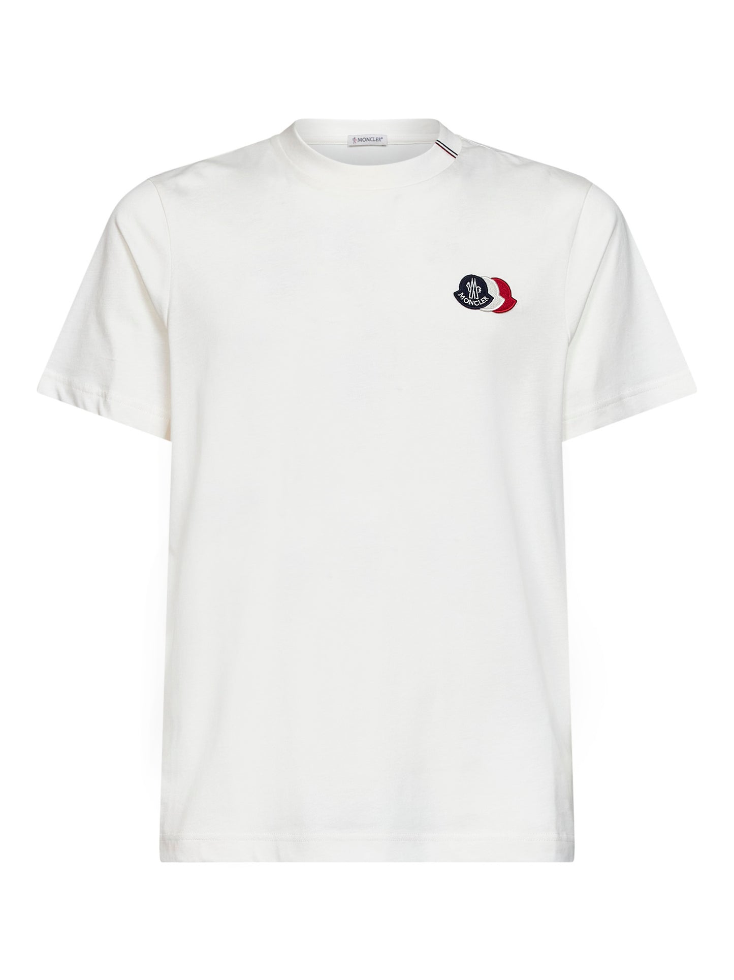 T-shirt logata in jersey di cotone naturale